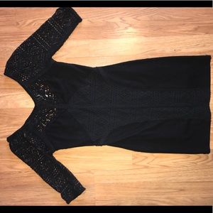 Tight black winter dress